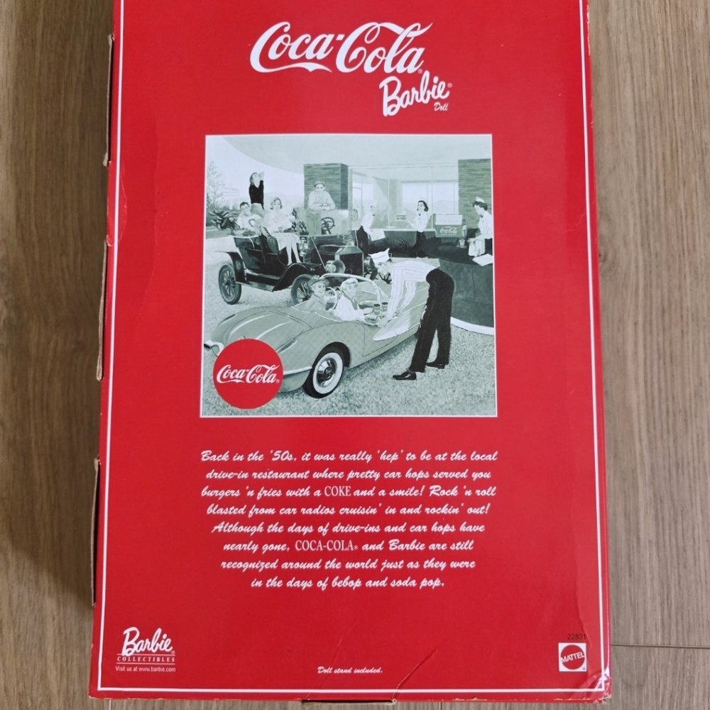 Vintage 1998 Collector Edition Coca-Cola Barbie Doll in Red Car Hop Outfit NIB - Picture 2 of 6